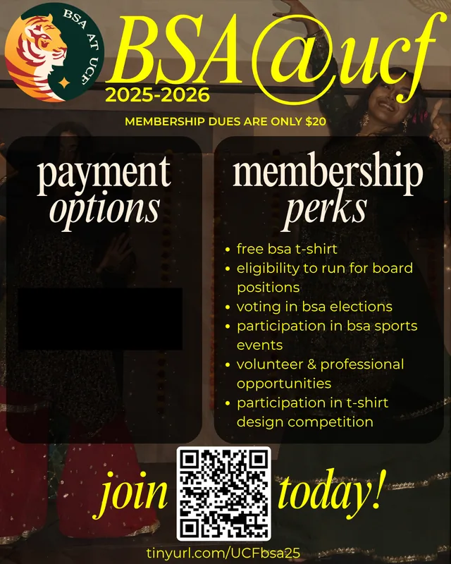 Membership flyer, designed for Bengali Student Association