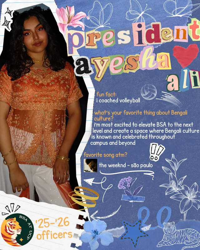 Officer introductions, designed for Bengali Student Association