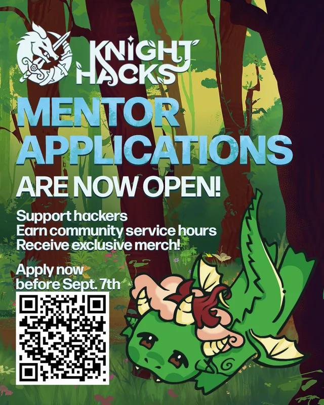 Knight Hacks mentor applications, designed for Knight Hacks